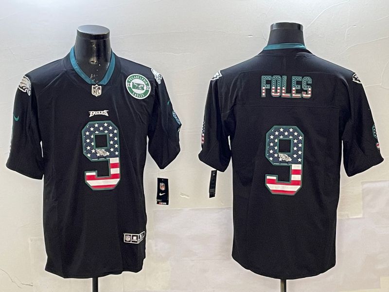Men Philadelphia Eagles #9 Foles Black National Flag 2025 Nike Limited NFL Jersey style 2112->philadelphia eagles->NFL Jersey